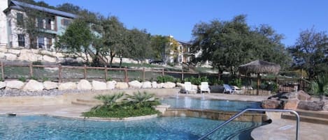 Building and pool view