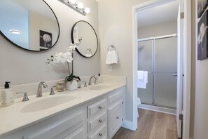 Master bathroom - private his & hers dual vanity bathroom & shower.