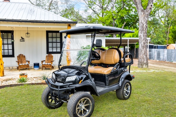 Golf cart included with stay!