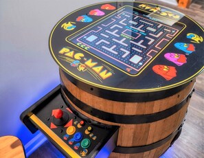 Have a blast on this classic MULTICADE with 60+ games. Show off your skills! GAME ON!