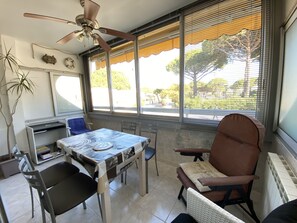 Closed loggia with dining room