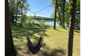 Front lawn with view of Goose Lake