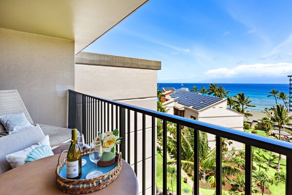 Enjoy some refreshments from the private Lanai