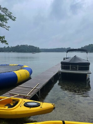 Water trampoline/kayaks/stand up boards included.  Boat is available for rental.
