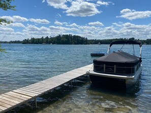 Sunset Lake--NO WAKE LAKE--pontoon boat available for rent; contact Marcia.