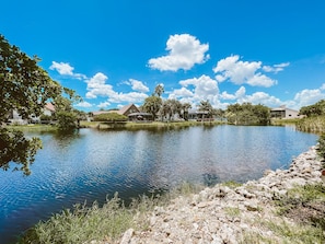 Home is situated on a serene salt-water lake. Catch tarpon snook and more!