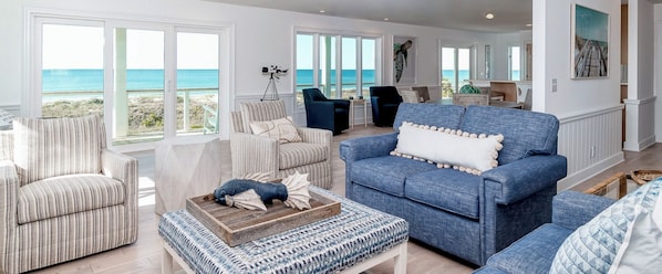 Expansive great room with epic ocean views; seats 30!