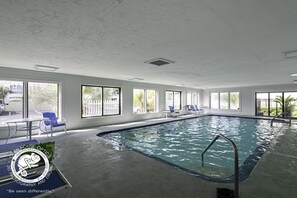 Indoor pool right outside the complex. 