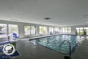 Indoor pool right outside the complex. 