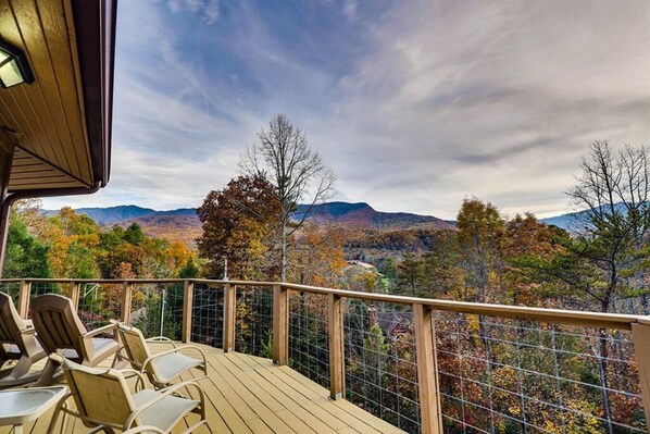 Relax on the wraparound patio with these amazing views