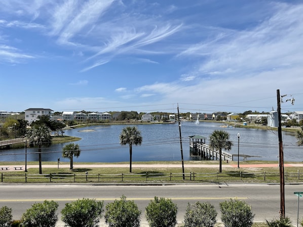 Lake view from bedroom balcony