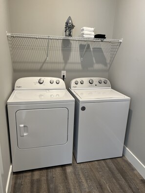 Washer, Dryer and Iron available to use FREE!