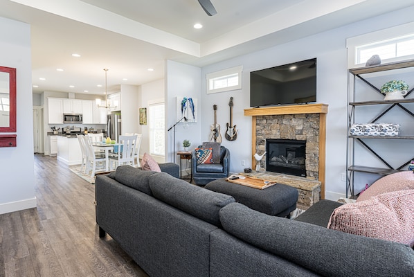 Plenty of room to stretch out and watch your favorite TV program!