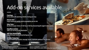 Concierge Services Available Upon Booking