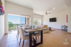 A fabulous dining table with a view!