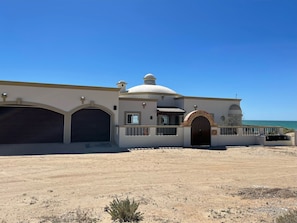 Front door and garage access