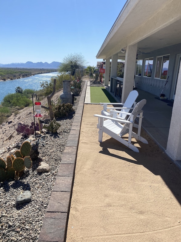 Private beach area with amazing river views 