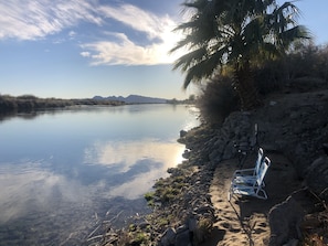 Beach below house on Colorado River