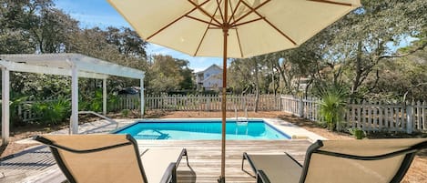 backyard with private pool