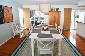 Dining Room with table that can seat 8-10 off of the kitchen