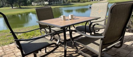 Enjoy the outdoor patio with views of Lakeside and the Saddlebrook golf course as well!