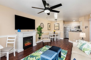 Open concept living room and kitchen