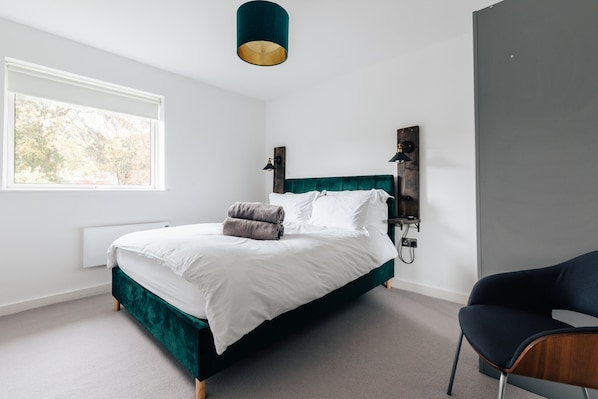 King Size Bed in master bedroom