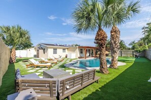 Our backyard oasis awaits with seating, pool, and more for your perfect escape. Explore & secure your paradise!
