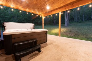 Relax and recharge in your private and spacious hot tub!