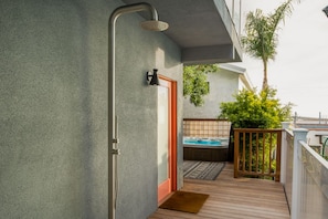 Entrance and outside shower