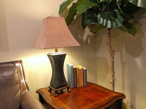 Great Room Reading Areas and books.  Many others are located throughout the Home