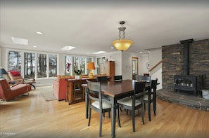 Dining Room and Family room with River View