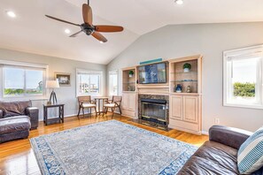 Top-Level Living Room with Deck Access