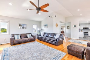 Top-Level Living Room with Deck Access