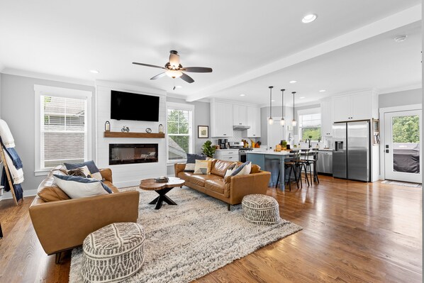 The main floor when you walk into the home is warm and inviting! 