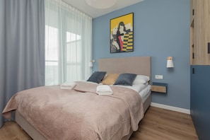 A quiet bedroom perfect for relaxing.