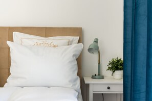 Comfortable double bed in the bedroom.