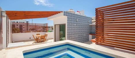 Your private plunge pool on the roof terrace!