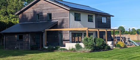 The view of the house from the garden.