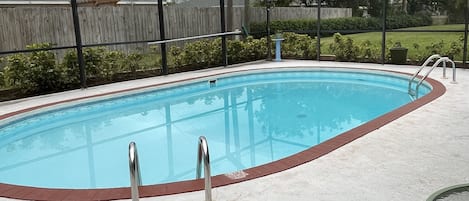 Enjoy the sun ☀️all day in this Heated Salt water pool