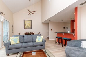 Great place to relax and enjoy the view of the canal from the living space