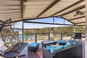 Second story patio views with more seating!