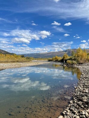 The Animas River is in our side yard