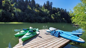 2 kayaks & 2 inflatable SUP boards available when seasonal dock is available. 