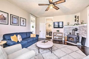 Living Room | 2-Story Farmhouse | Stairs Required for Bedroom Access