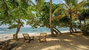 lovely shady areas to relax and watch the waves break.