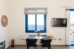 Dining area with seaviews