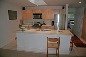 Kitchen with island, great for cooking with family and friends
