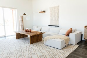 extended couch with seating for 6