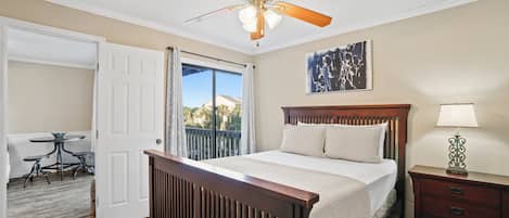 Master with entry door to balcony.